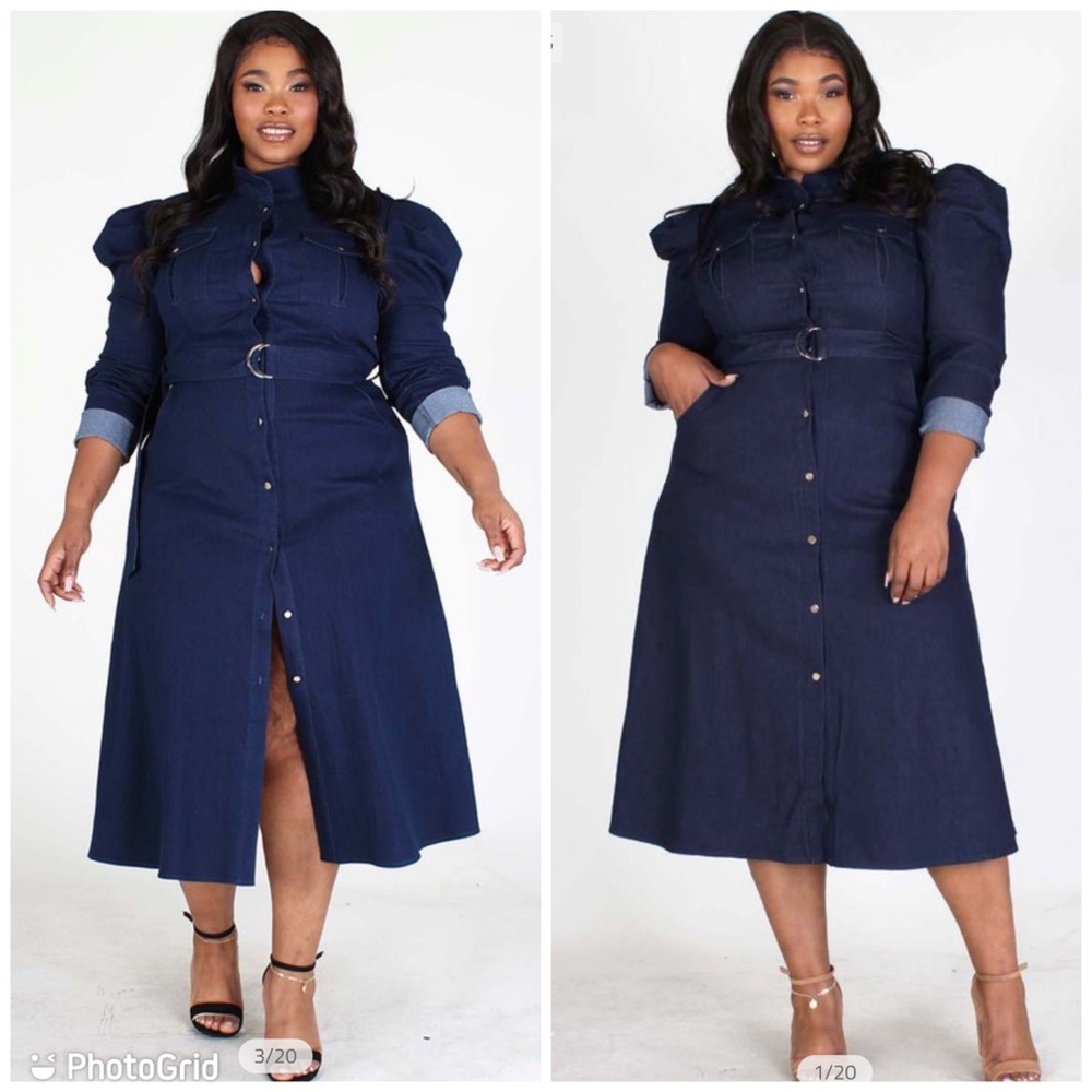 Plus  Denim Dress